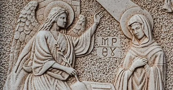 Oração do Angelus Domini, Anunciação do Arcanjo Gabriel à Maria